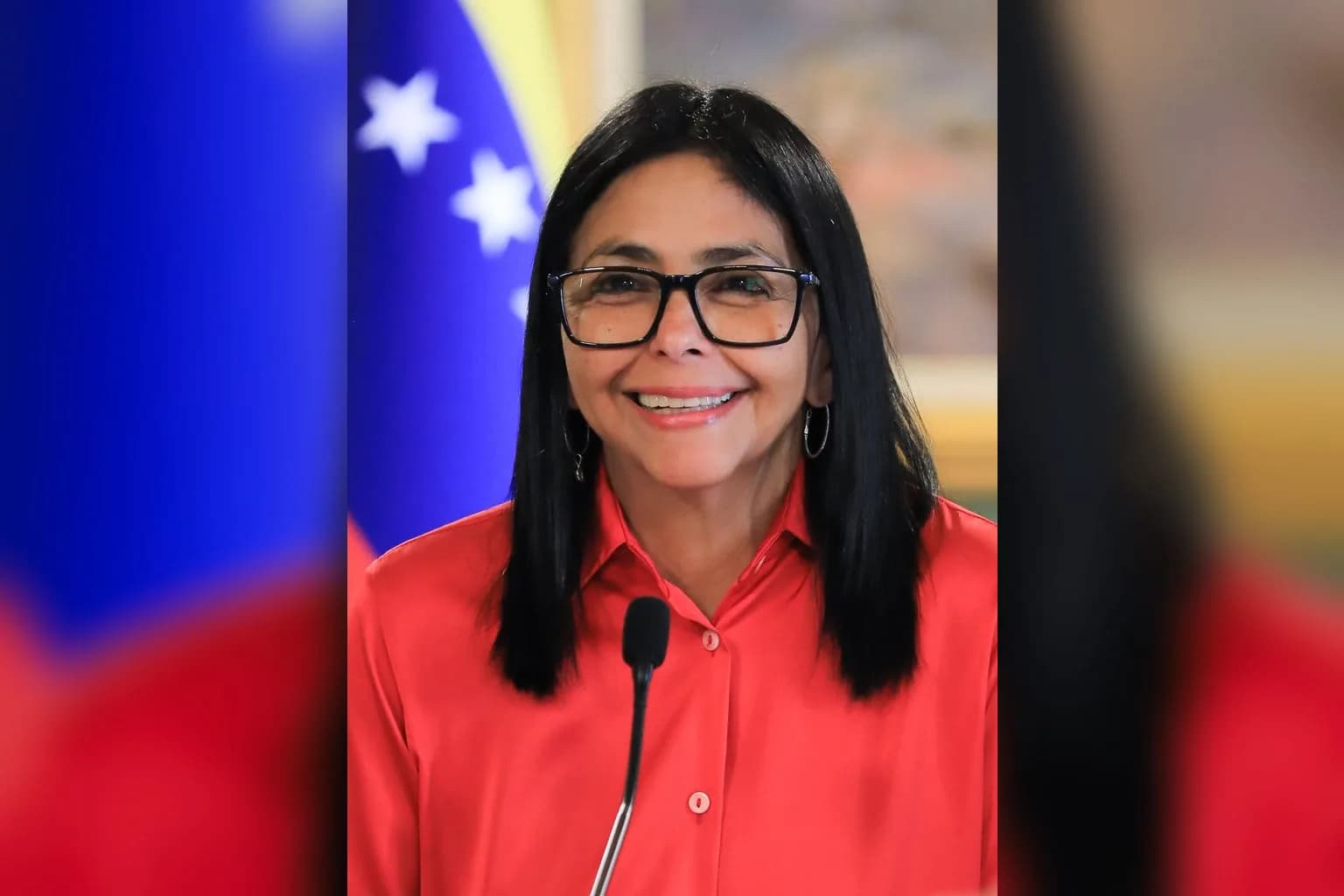 Delcy Rodríguez, Venezuela's interim president, at an official engagement