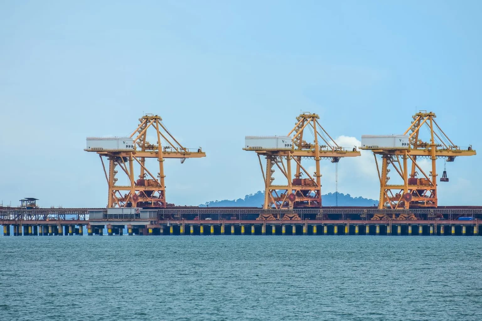 Naval vessels docked at Lumut naval base in Perak, Malaysia