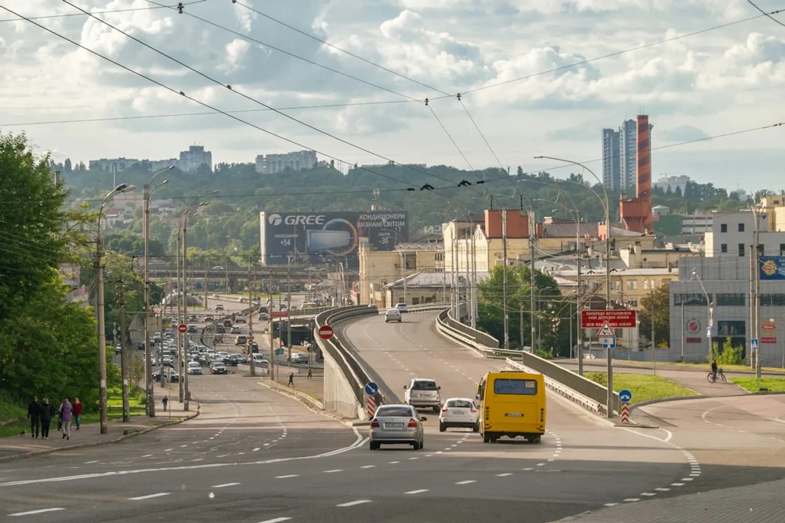Grain wagons on a railway line in Eastern Europe used for Ukrainian agricultural exports