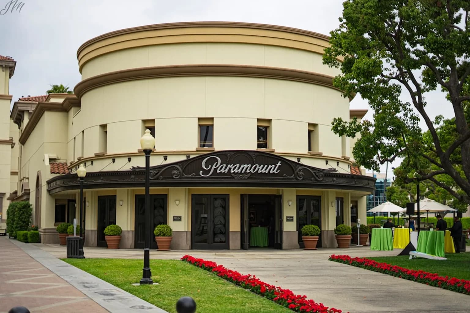 Paramount Pictures logo on the studio's Hollywood headquarters