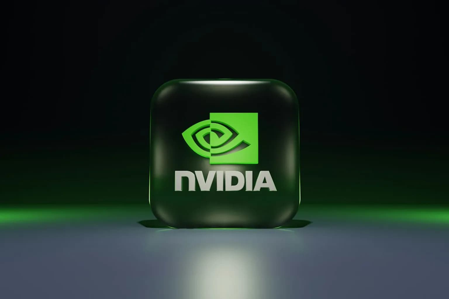 Rows of Nvidia GPU server racks inside an AI data centre facility