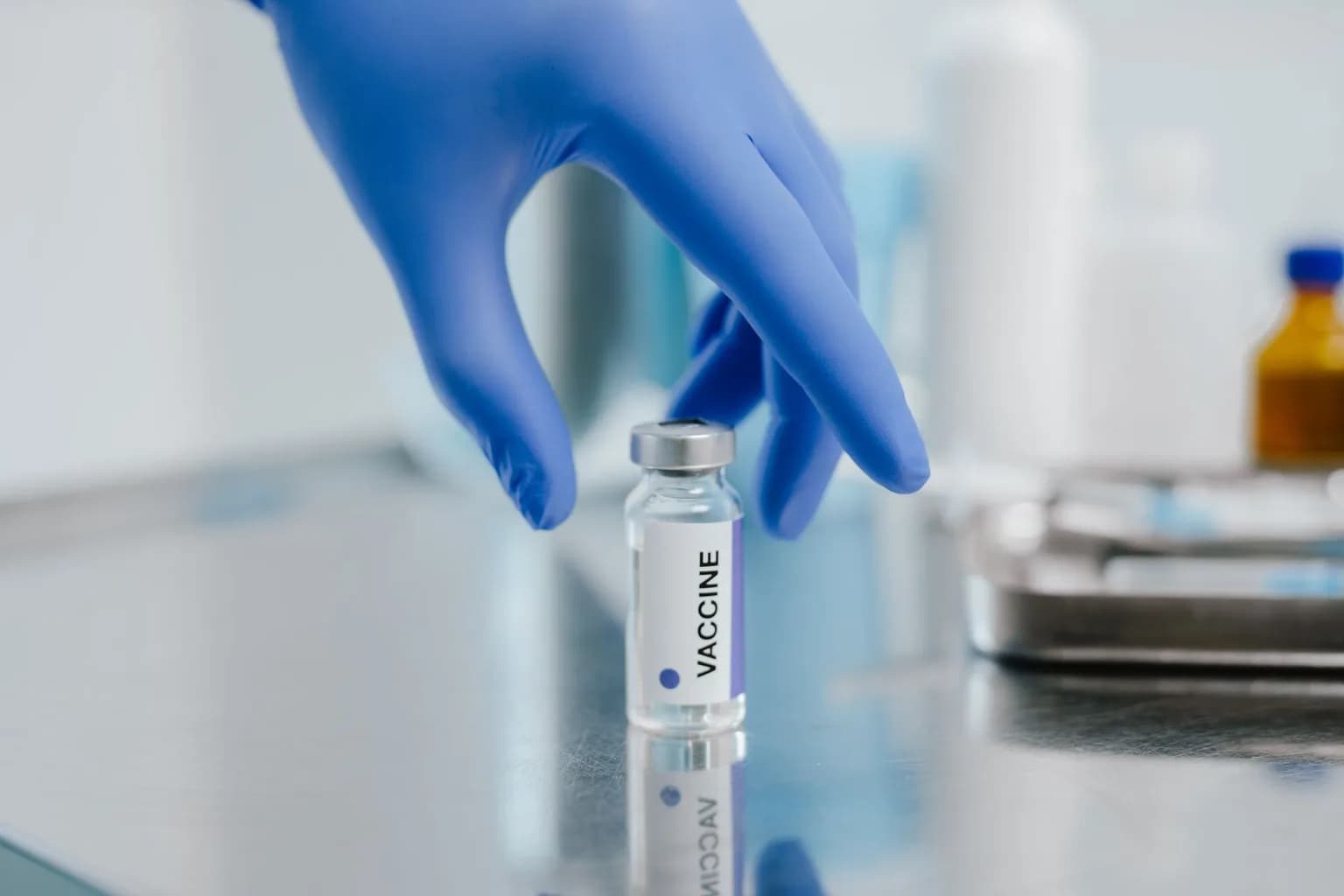 A vial of pembrolizumab immunotherapy drug used in cancer treatment