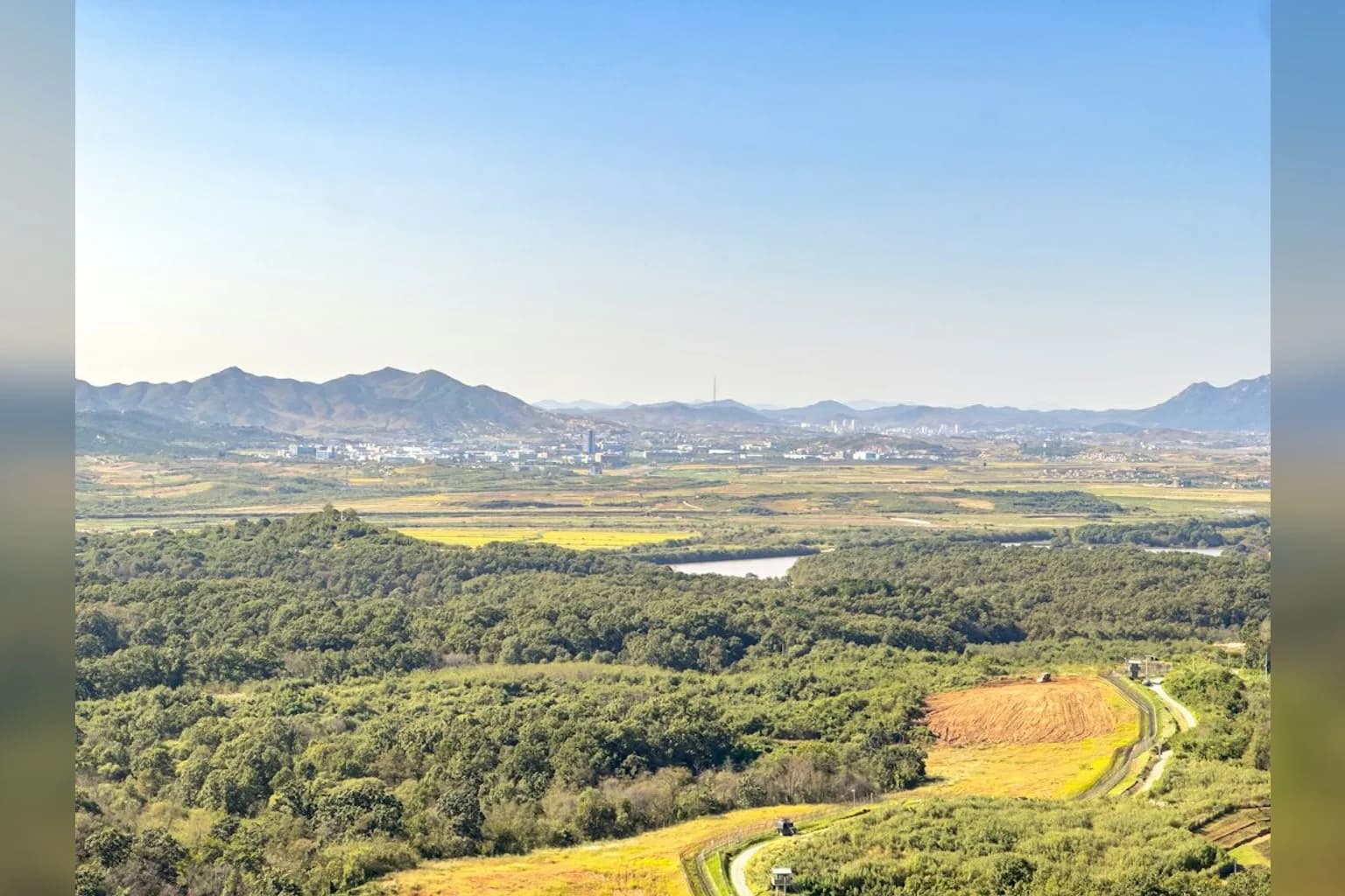 Satellite view of Mount Mantap and the Punggye-ri nuclear test site in North Korea
