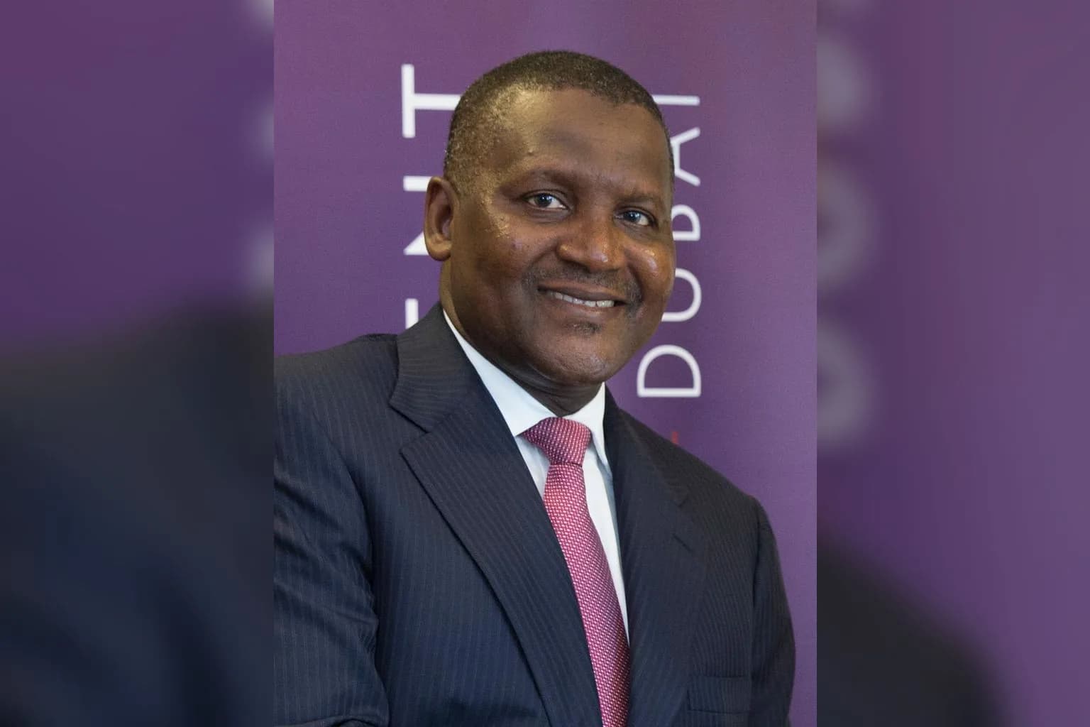Aliko Dangote, President of Dangote Group, speaking at an event