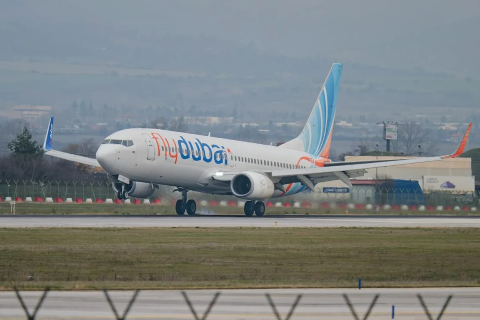A FlyDubai Boeing 737 aircraft in flight