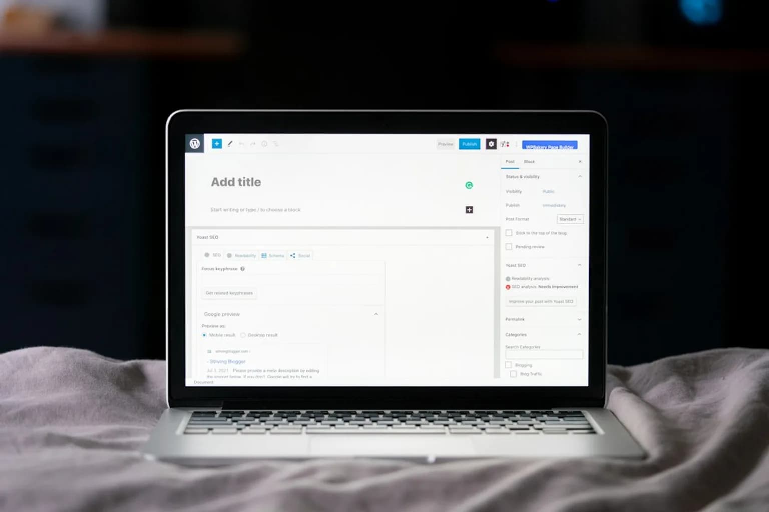 A laptop screen displaying an AI chat assistant interface with a product recommendation conversation visible