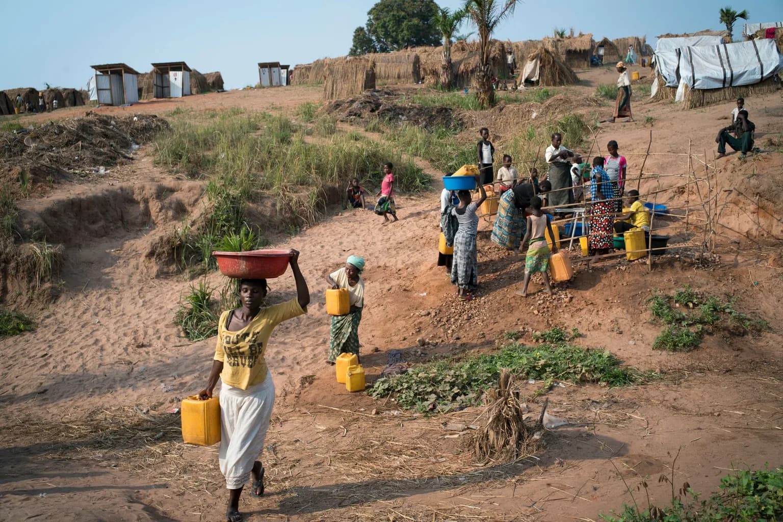 Health workers in protective equipment responding to an Ebola outbreak in the Democratic Republic of Congo