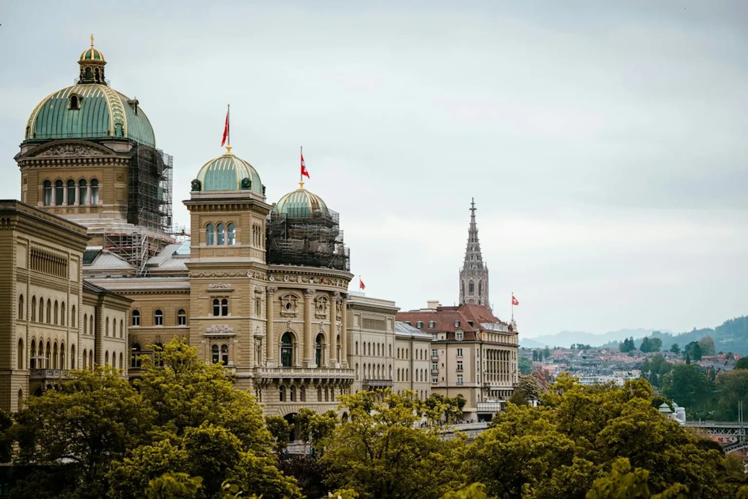 The Swiss Federal Palace in Bern, seat of the Swiss parliament and government