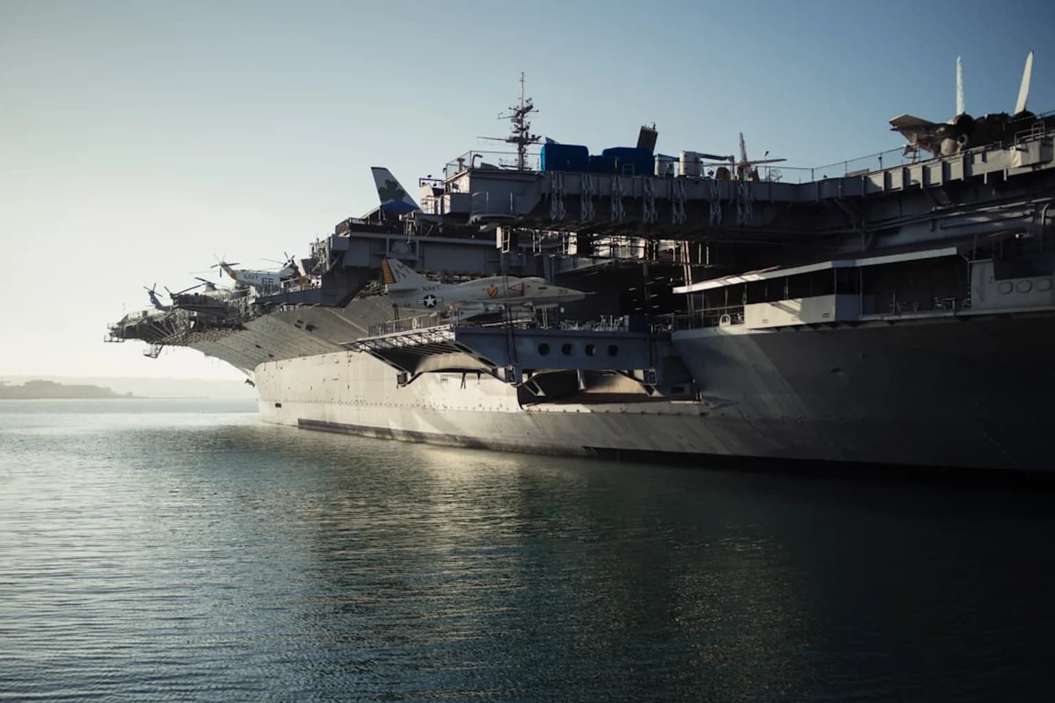 The USS Theodore Roosevelt aircraft carrier at sea