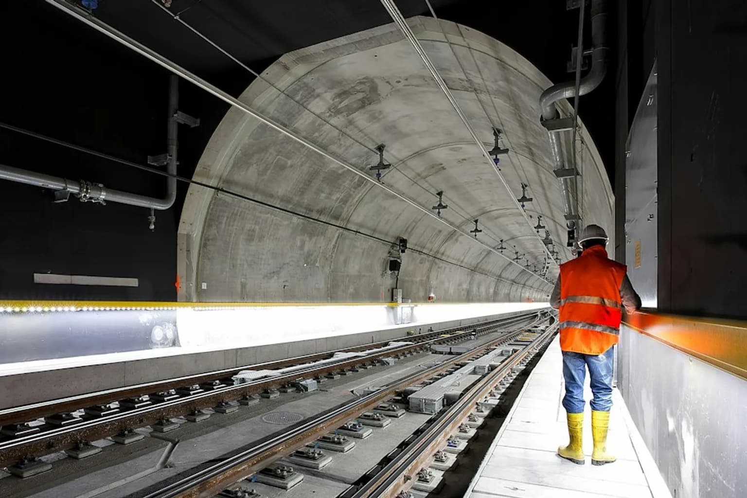 Construction work on the Fehmarnbelt undersea tunnel crossing between Denmark and Germany
