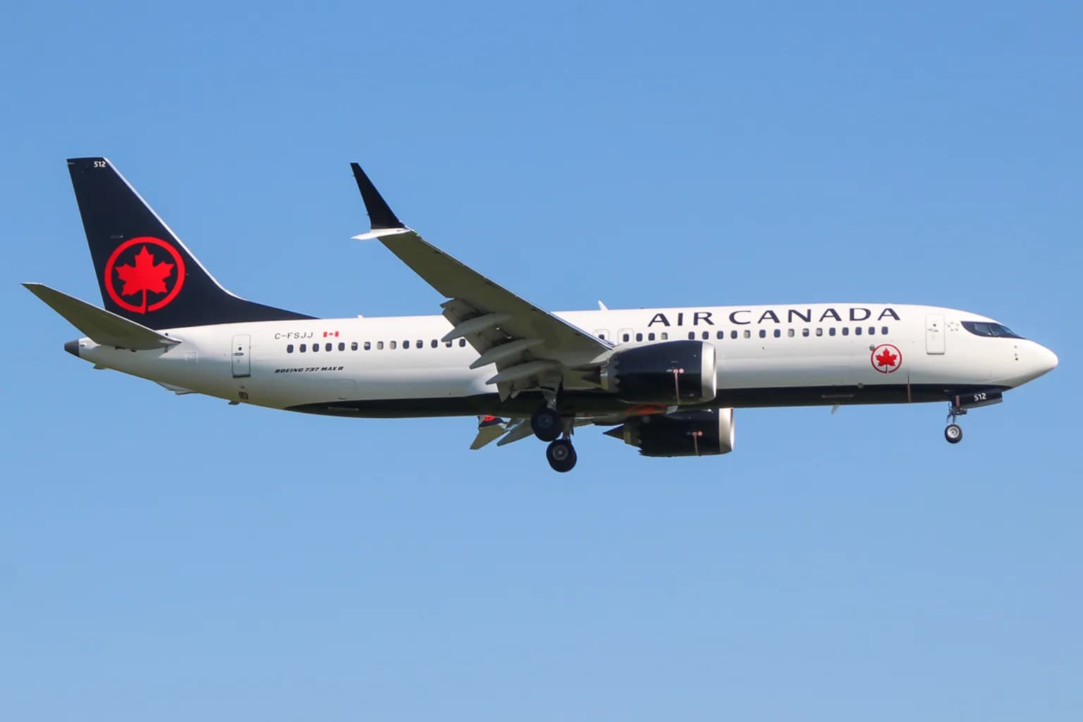 A Boeing 737 MAX aircraft in flight