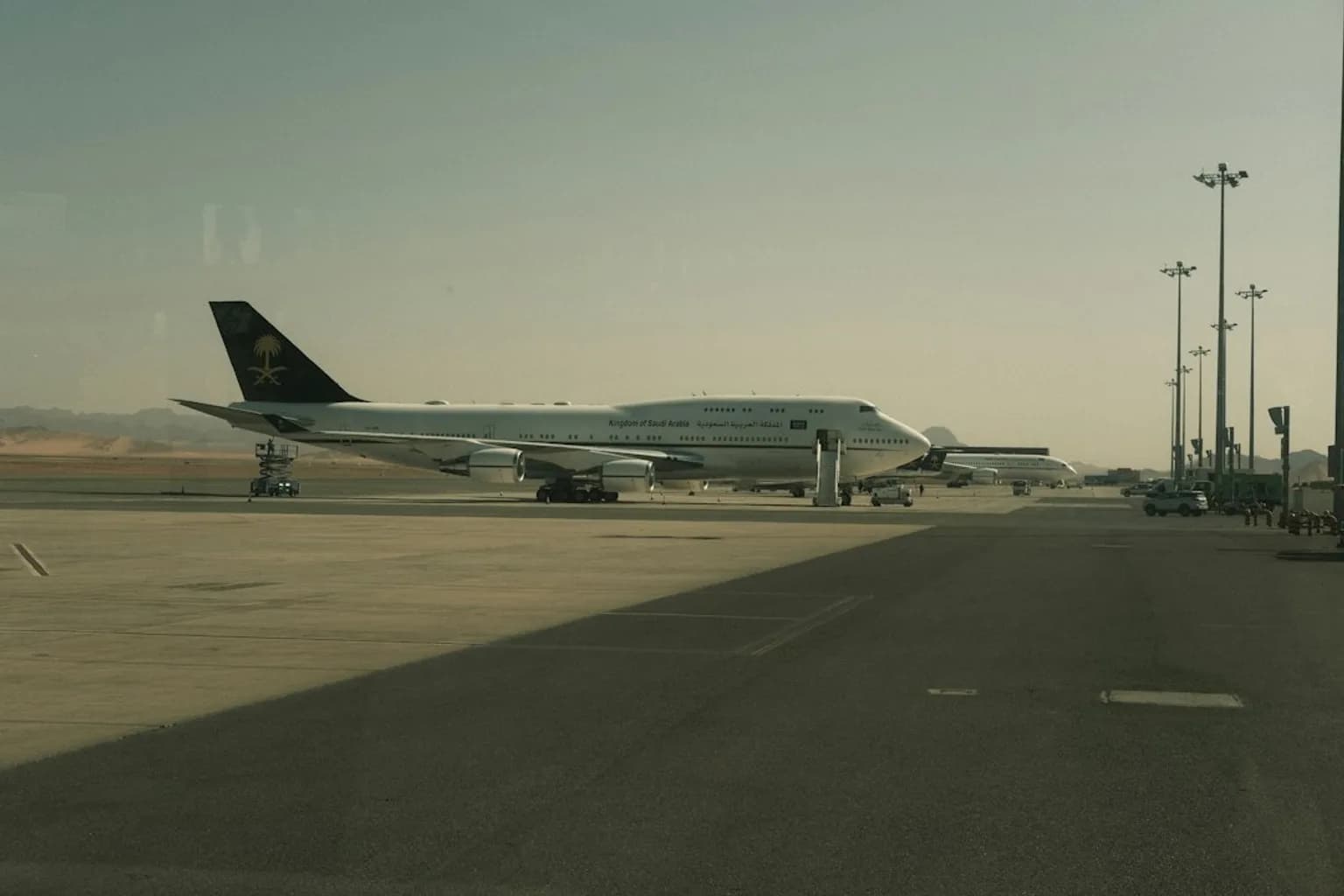 Exterior view of King Khalid International Airport in Riyadh, Saudi Arabia