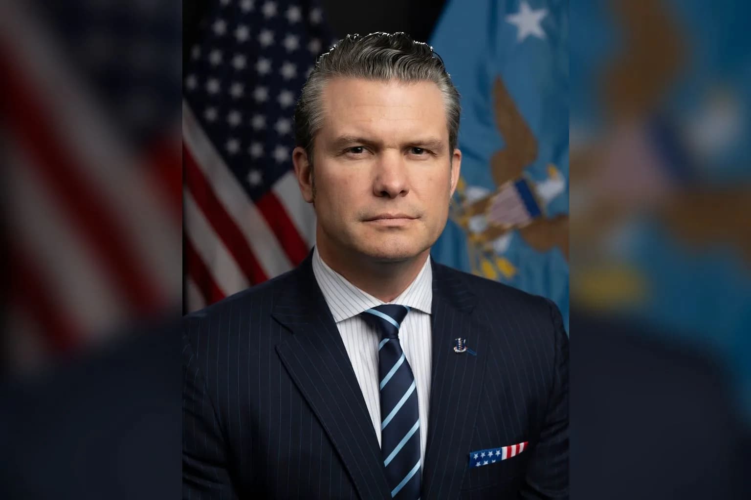 Defense Secretary Pete Hegseth speaking at a public event