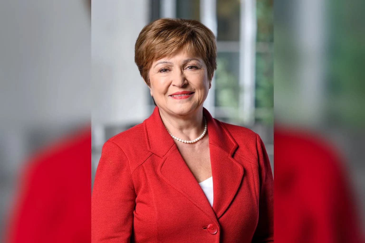 IMF Managing Director Kristalina Georgieva speaking at a public event