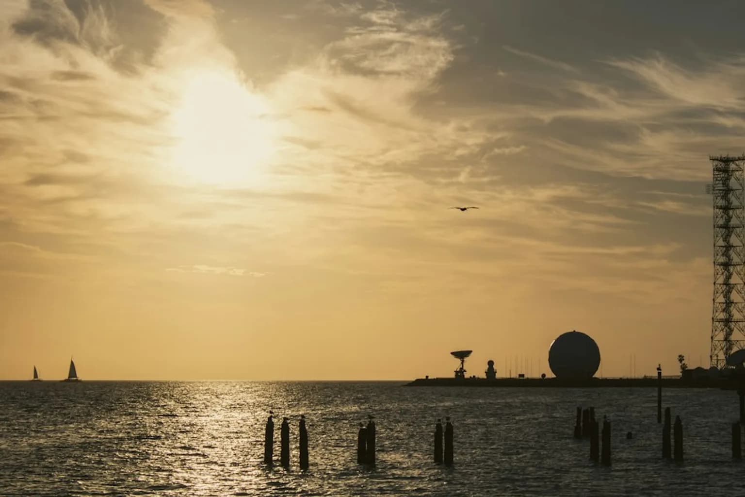 An offshore oil production platform in the Gulf of Mexico