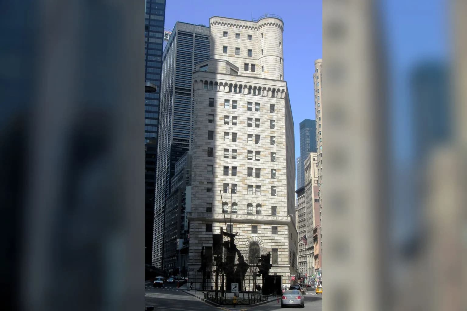 The Federal Reserve Bank of New York building in Lower Manhattan