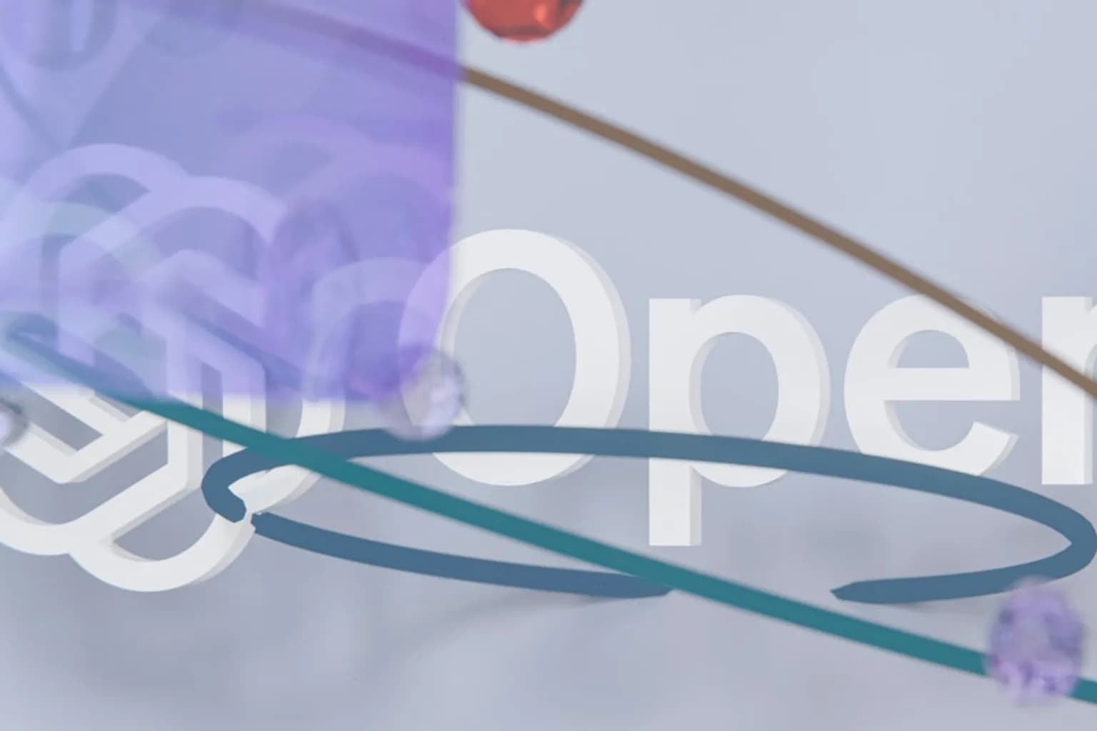 The OpenAI logo displayed on a screen