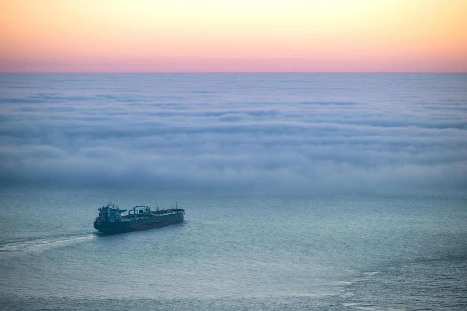 A cargo ship sailing on the Black Sea