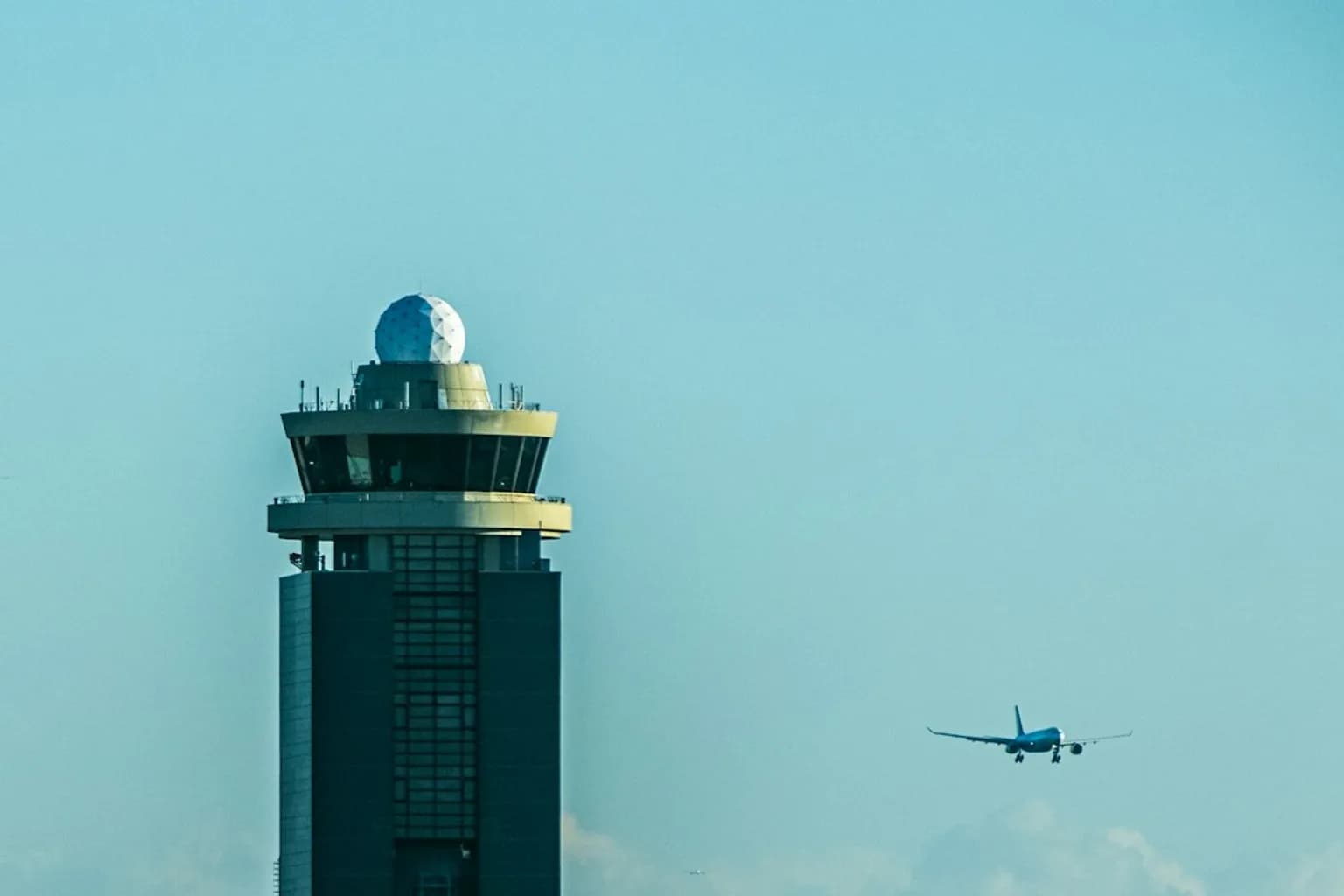 The NATS National Air Traffic Services logo or control centre, the organisation responsible for managing UK airspace