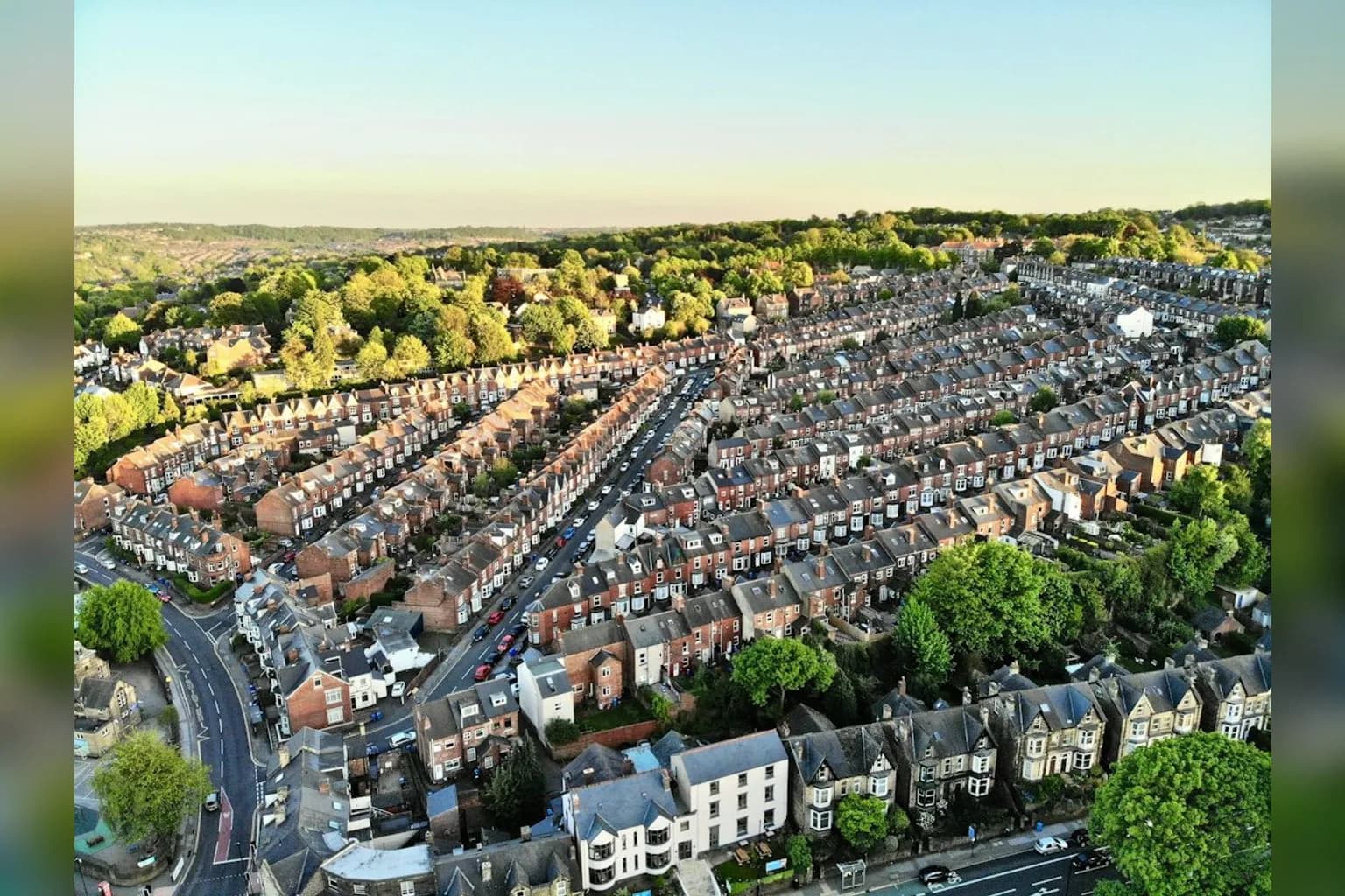 A row of British terraced houses representing the UK housing and mortgage market