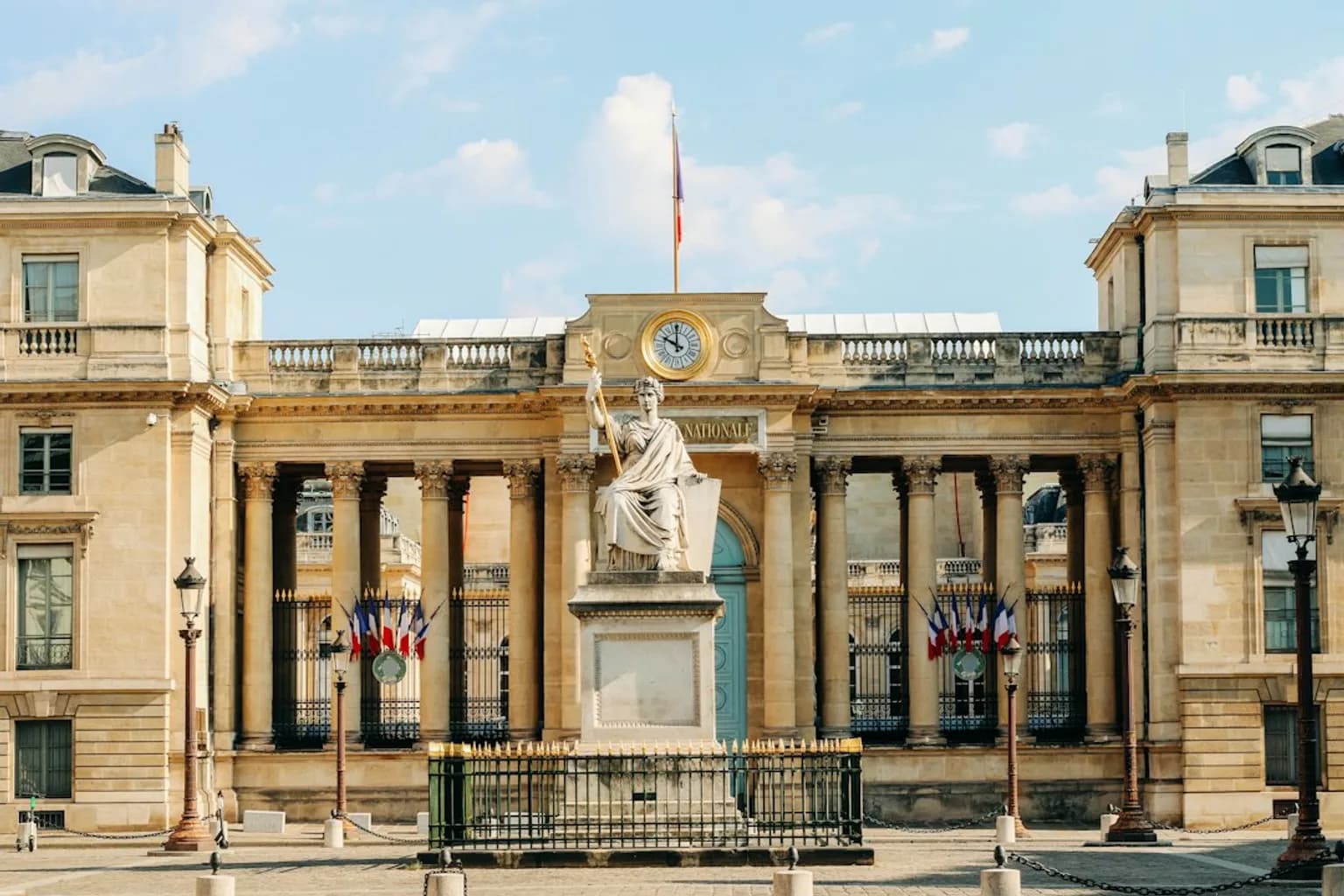 The Palais Bourbon, seat of the French National Assembly, in Paris