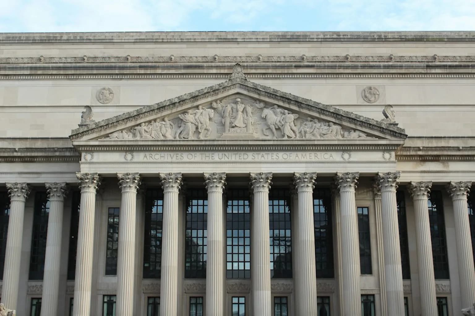 The National Archives building in Washington DC, which oversees the US Federal Register