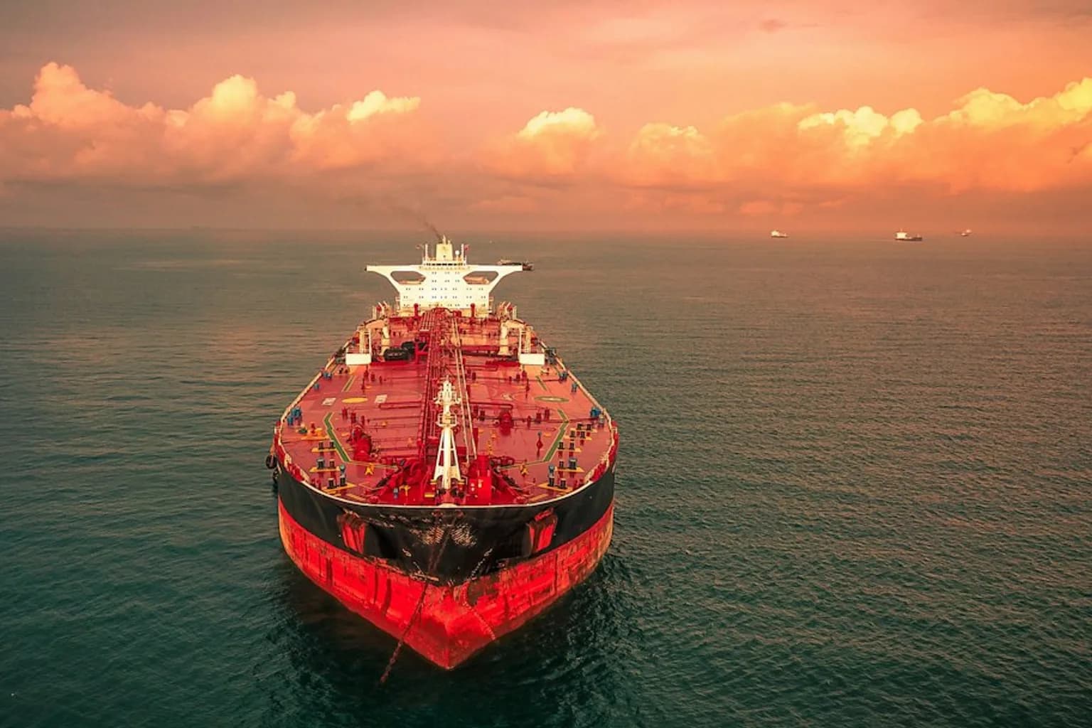 An LNG tanker vessel at sea carrying liquefied natural gas cargo