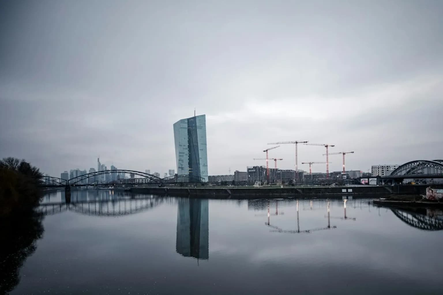 The European Central Bank headquarters building in Frankfurt, Germany