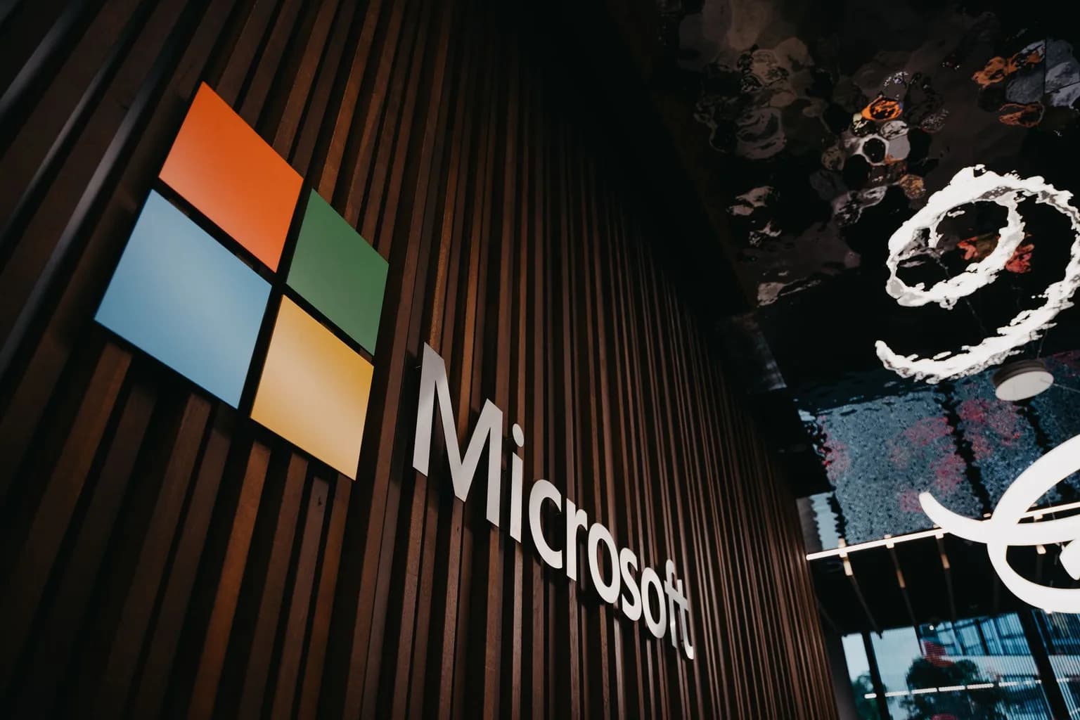 The Meta company logo on a building exterior