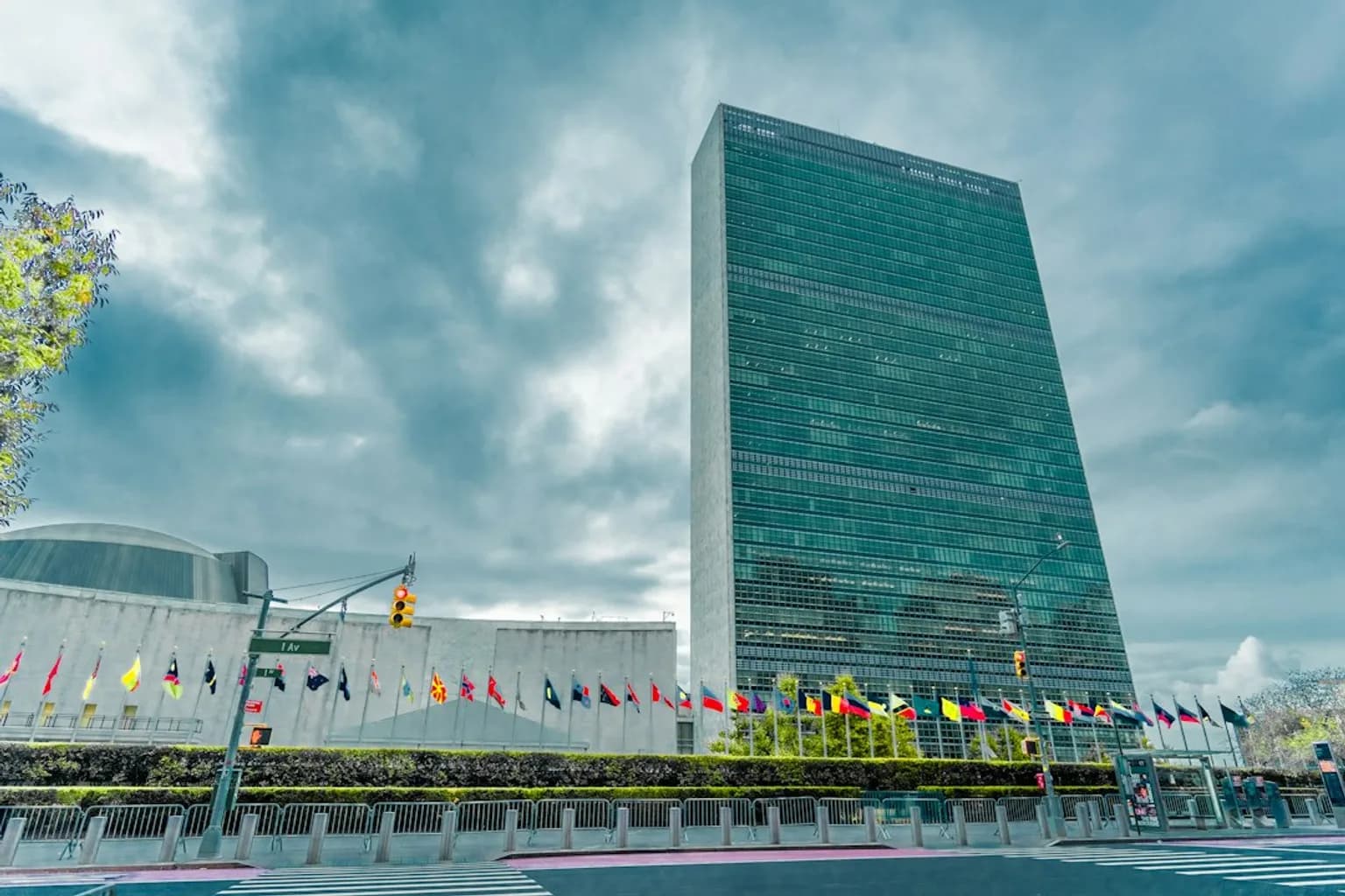 The United Nations General Assembly hall in New York during a plenary session