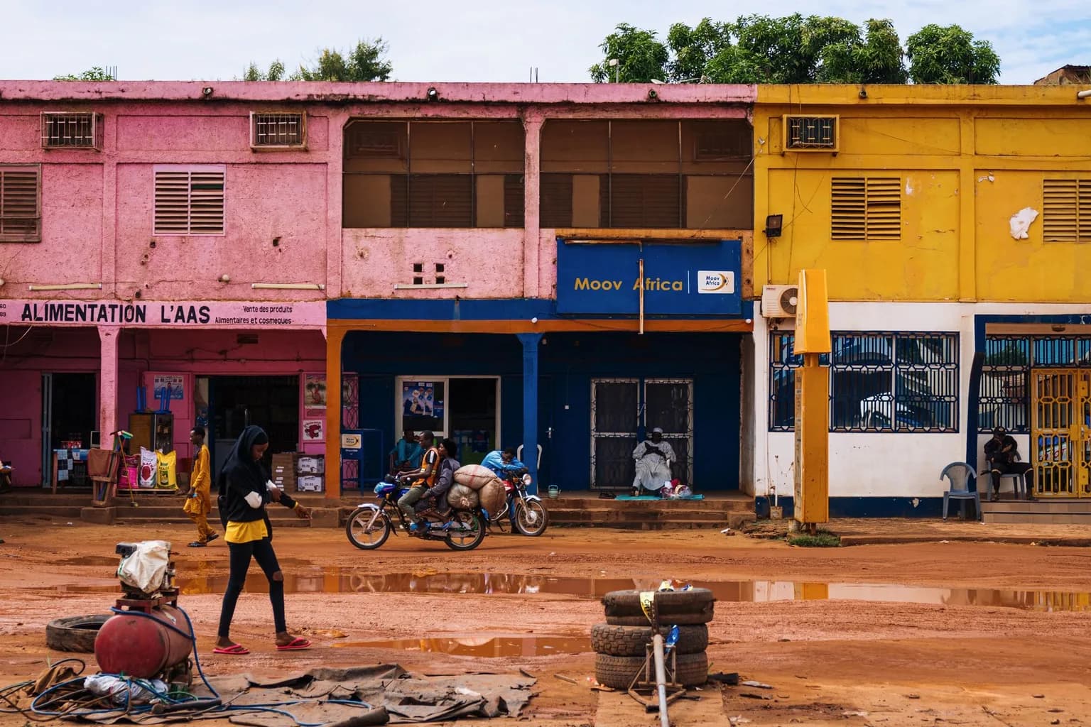 Amnesty International logo at a press event related to its Mali war crimes report