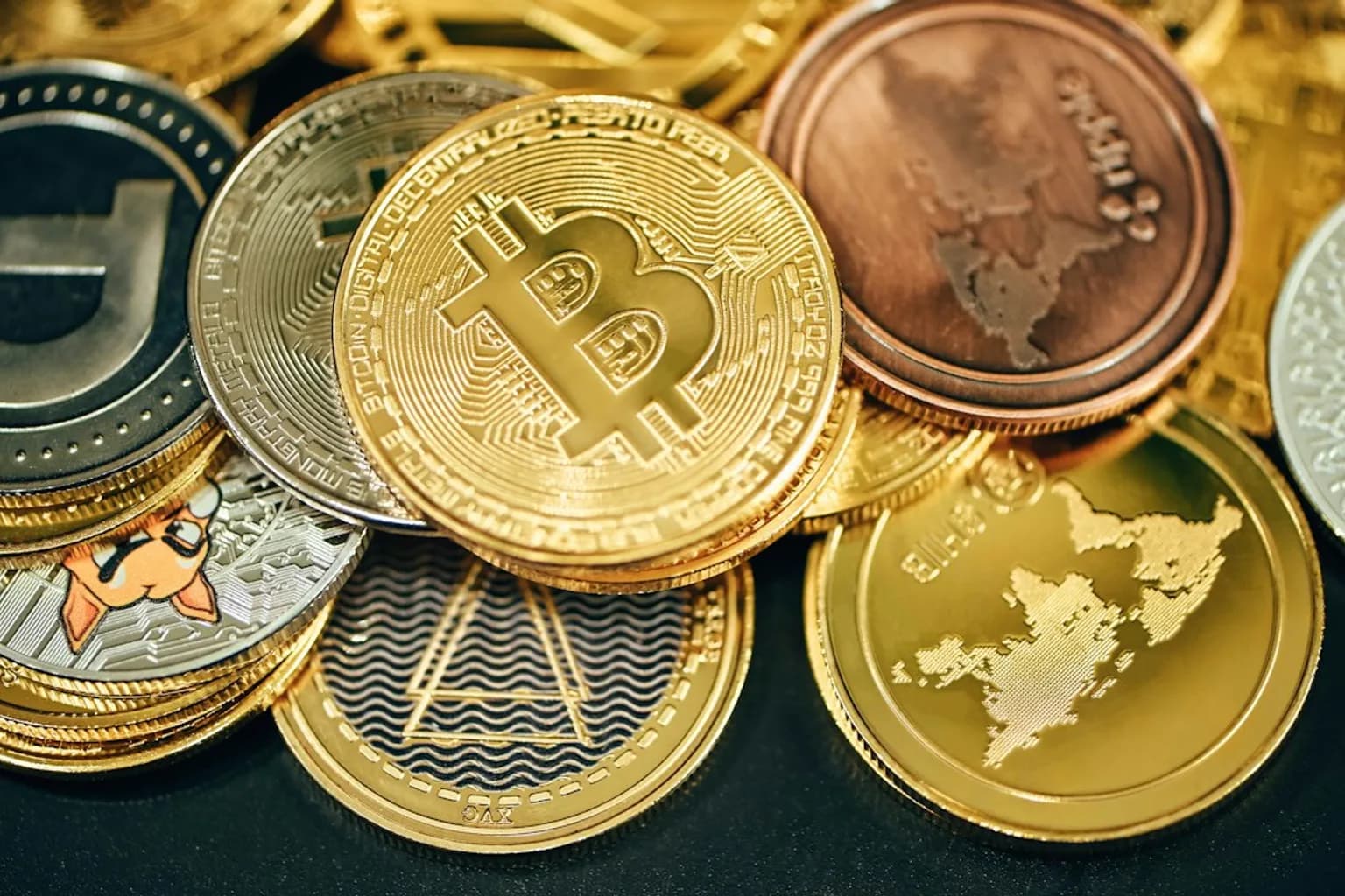 Binance logo at a cryptocurrency exchange event