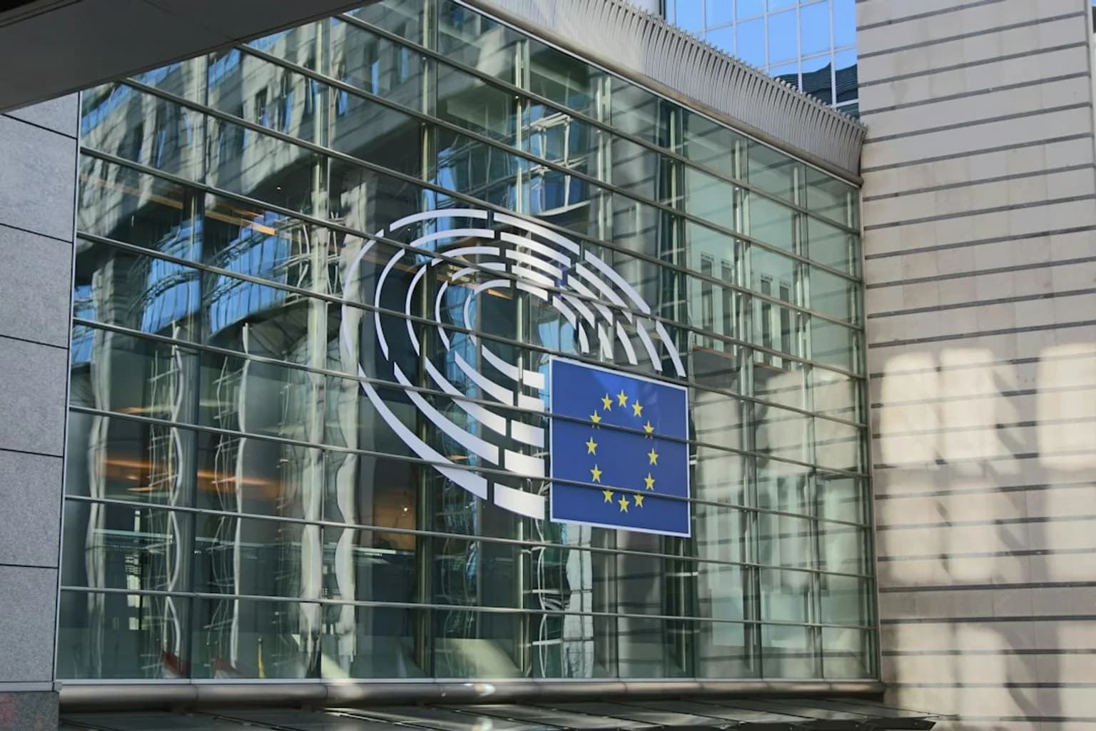 The Europa building, seat of the Council of the European Union, in Brussels
