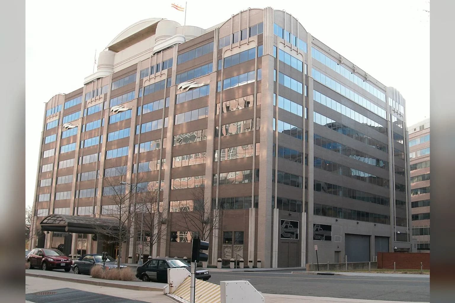 The Federal Communications Commission logo or building