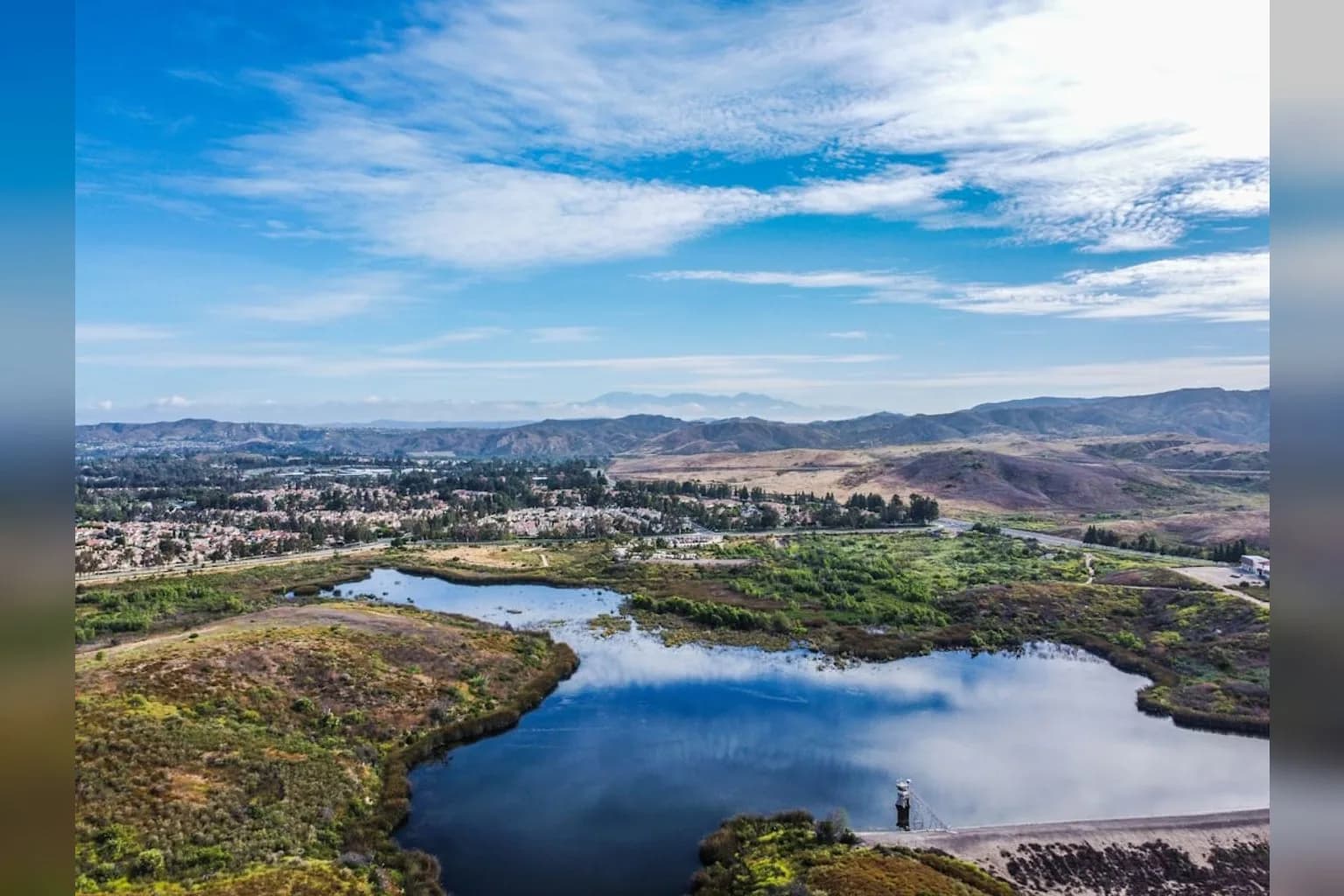 A freeway in Orange County, California, where Emily Normandin-Parker was struck and killed in August 2023 after being left roadside by an Uber driver.