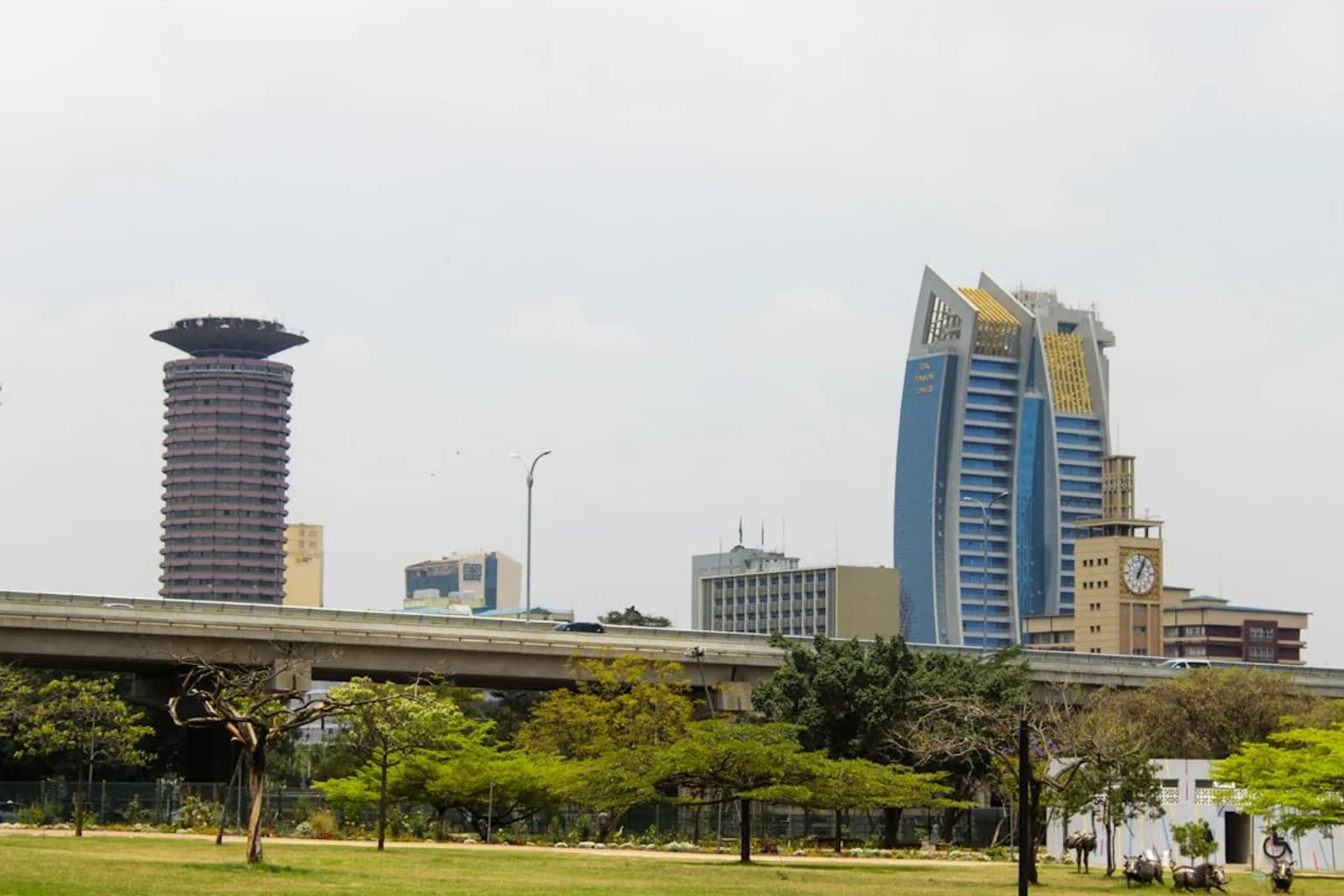 Exterior view of Jomo Kenyatta International Airport in Nairobi, Kenya