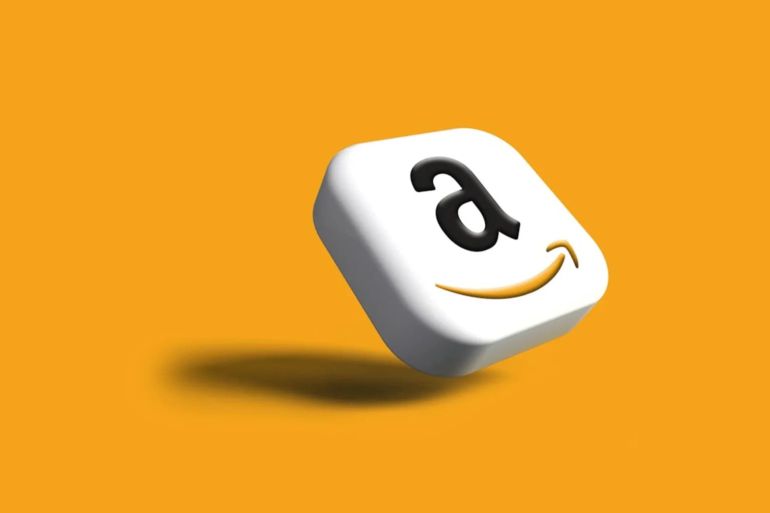Amazon Web Services logo on a building exterior