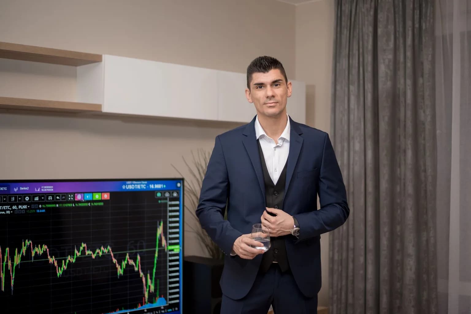 Metinvest chief executive Yuriy Ryzhenkov speaking at a company event