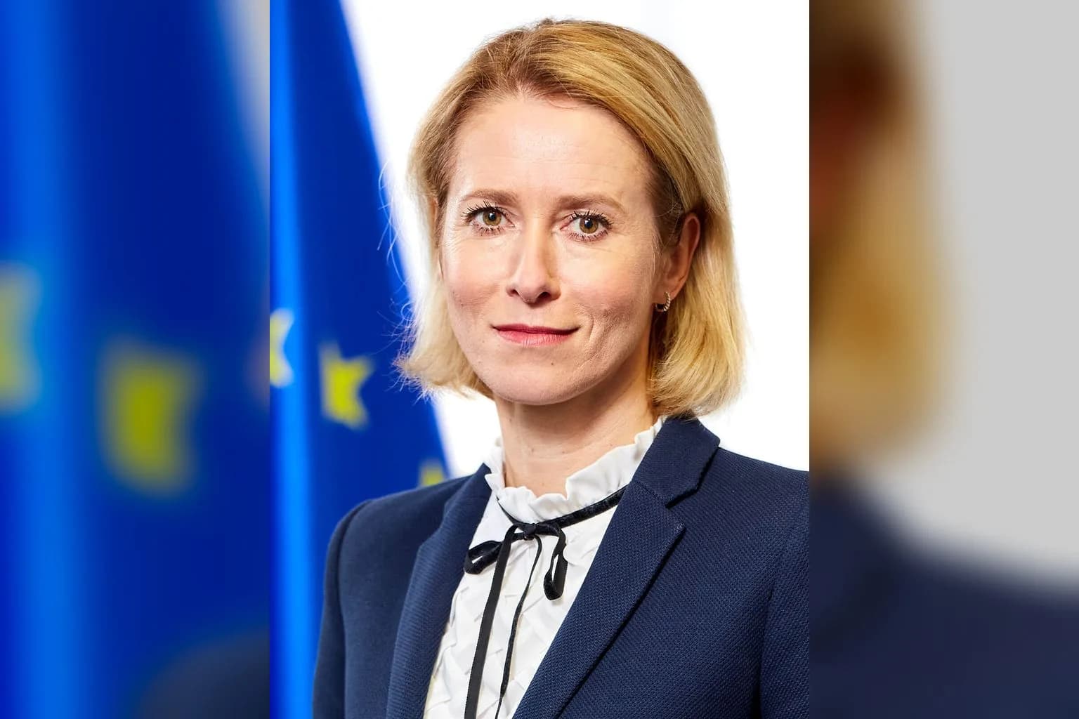 Kaja Kallas, EU foreign policy chief, speaking at a press conference
