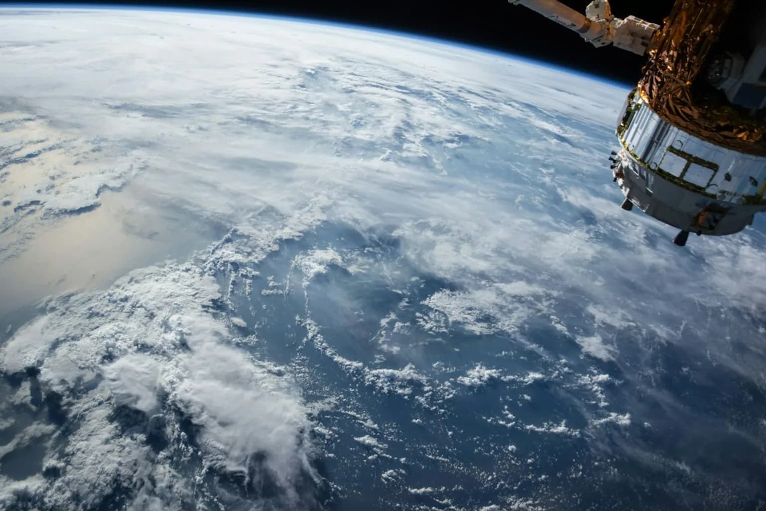 Satellite image of Hurricane Polo swirling over the eastern Pacific Ocean