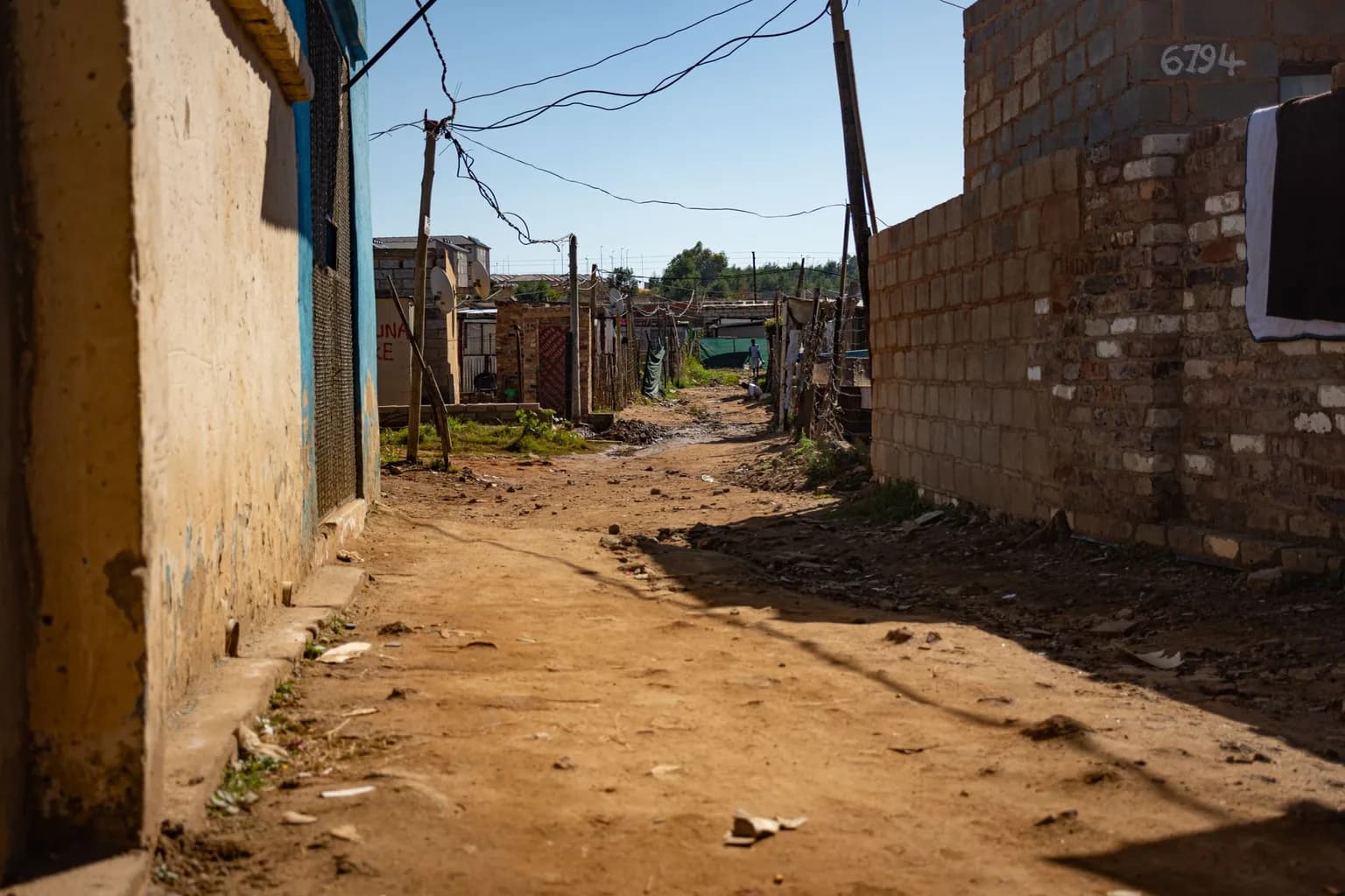 A street in KwaMakhutha township near Durban, South Africa