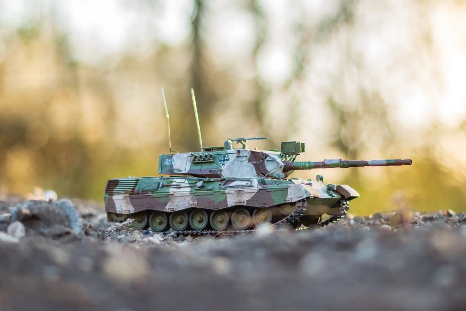 A French Leclerc main battle tank during a military exercise