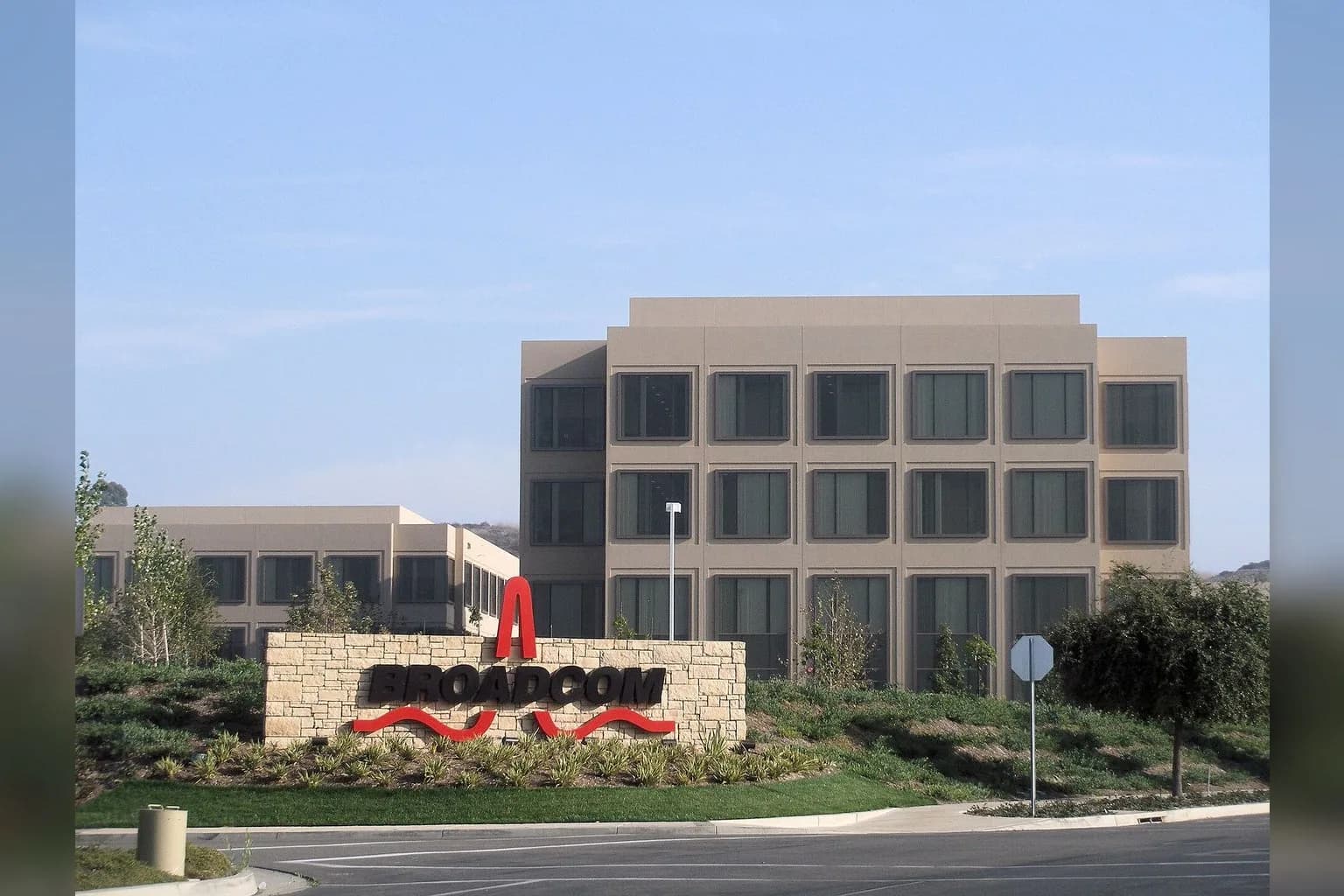 Broadcom logo or headquarters exterior