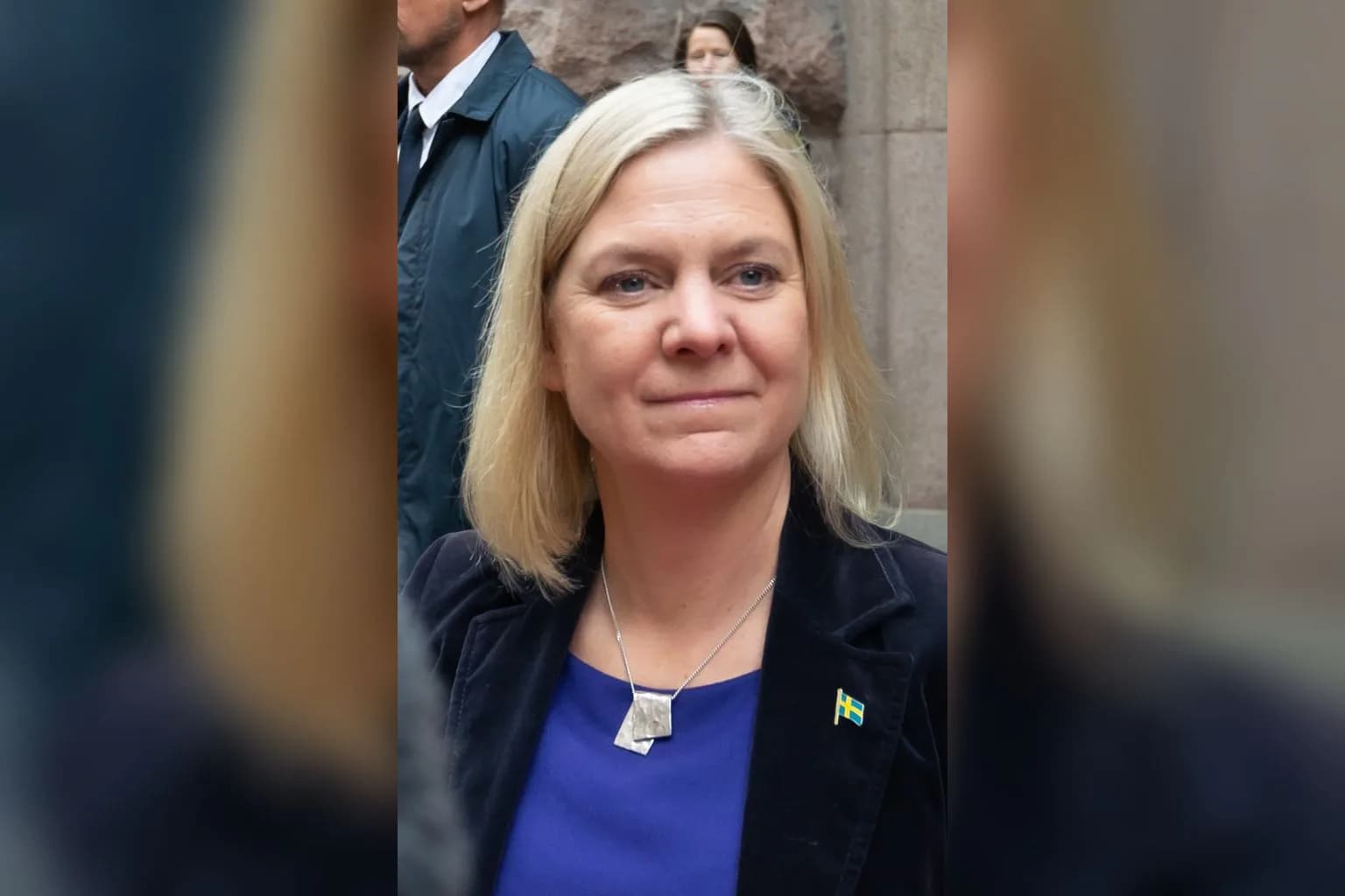 Magdalena Andersson, leader of Sweden's Social Democrats and incoming prime minister candidate, at a public appearance