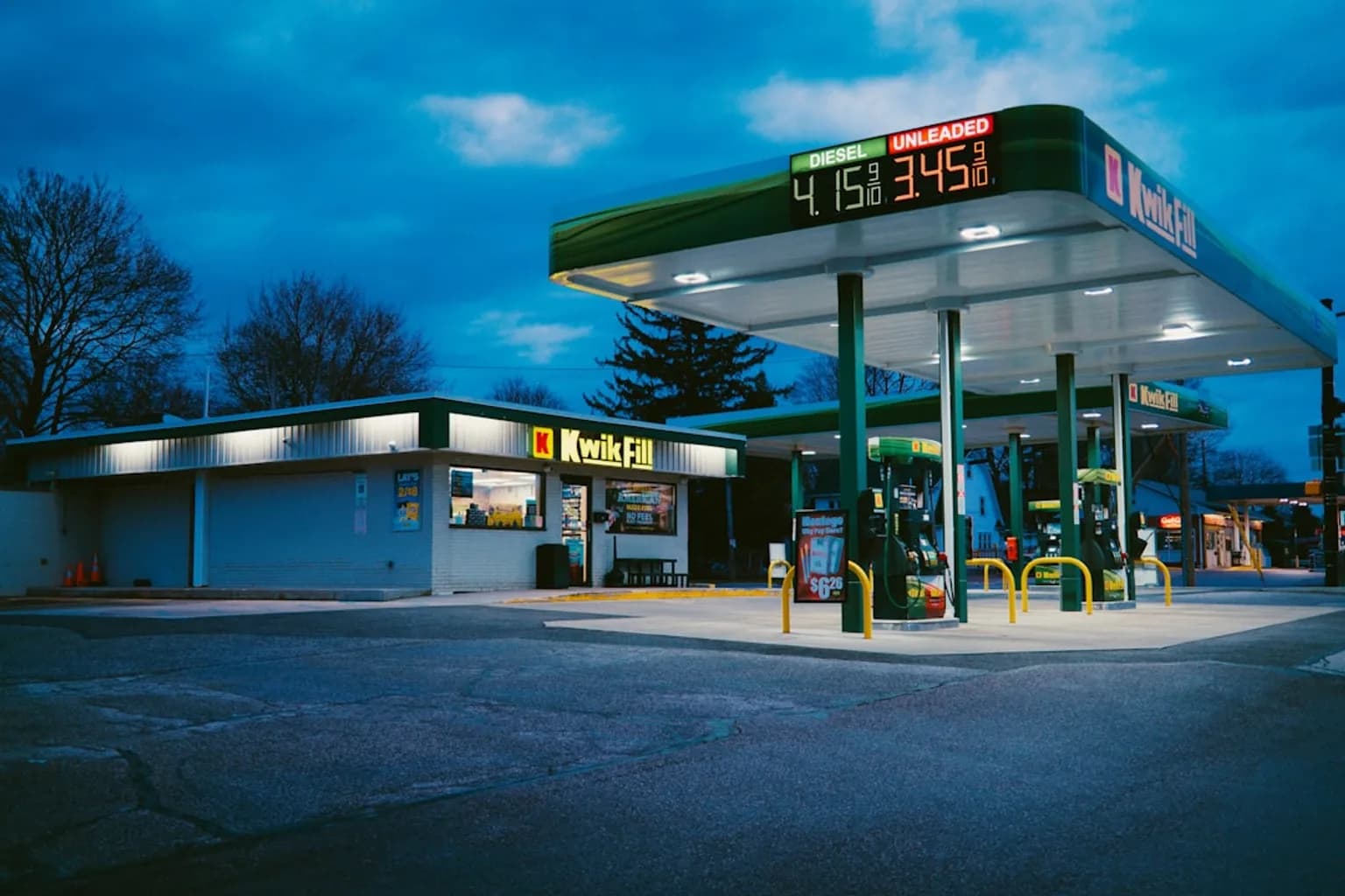 A diesel fuel pump displaying a price above six dollars per gallon at a US filling station