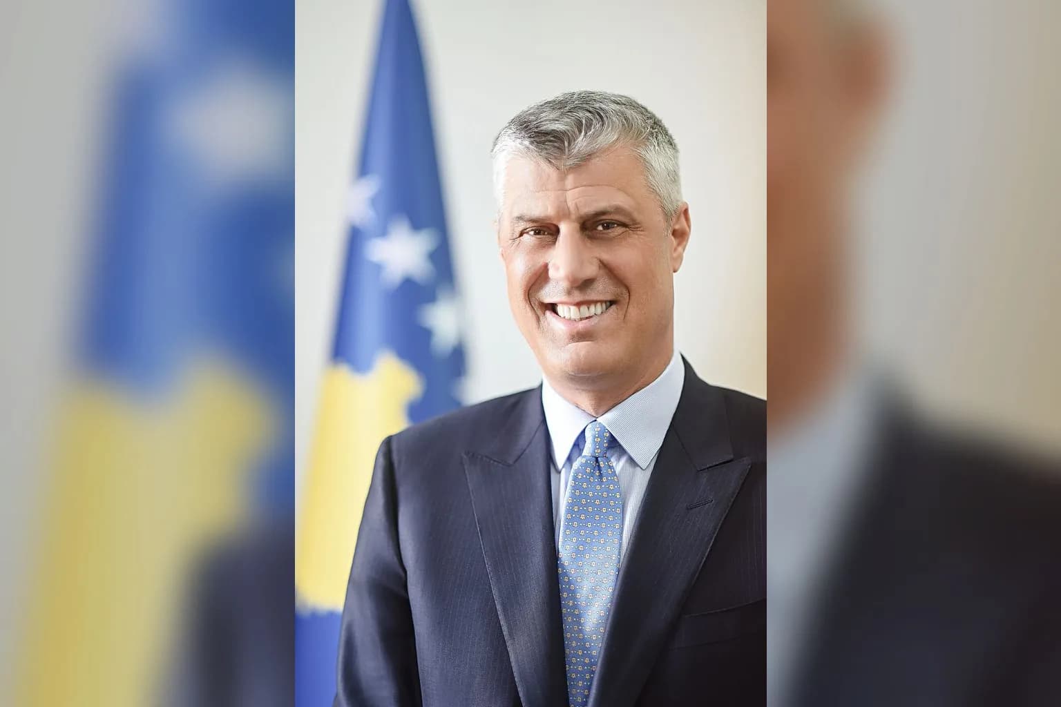 Hashim Thaci, former president of Kosovo, at the international tribunal in The Hague