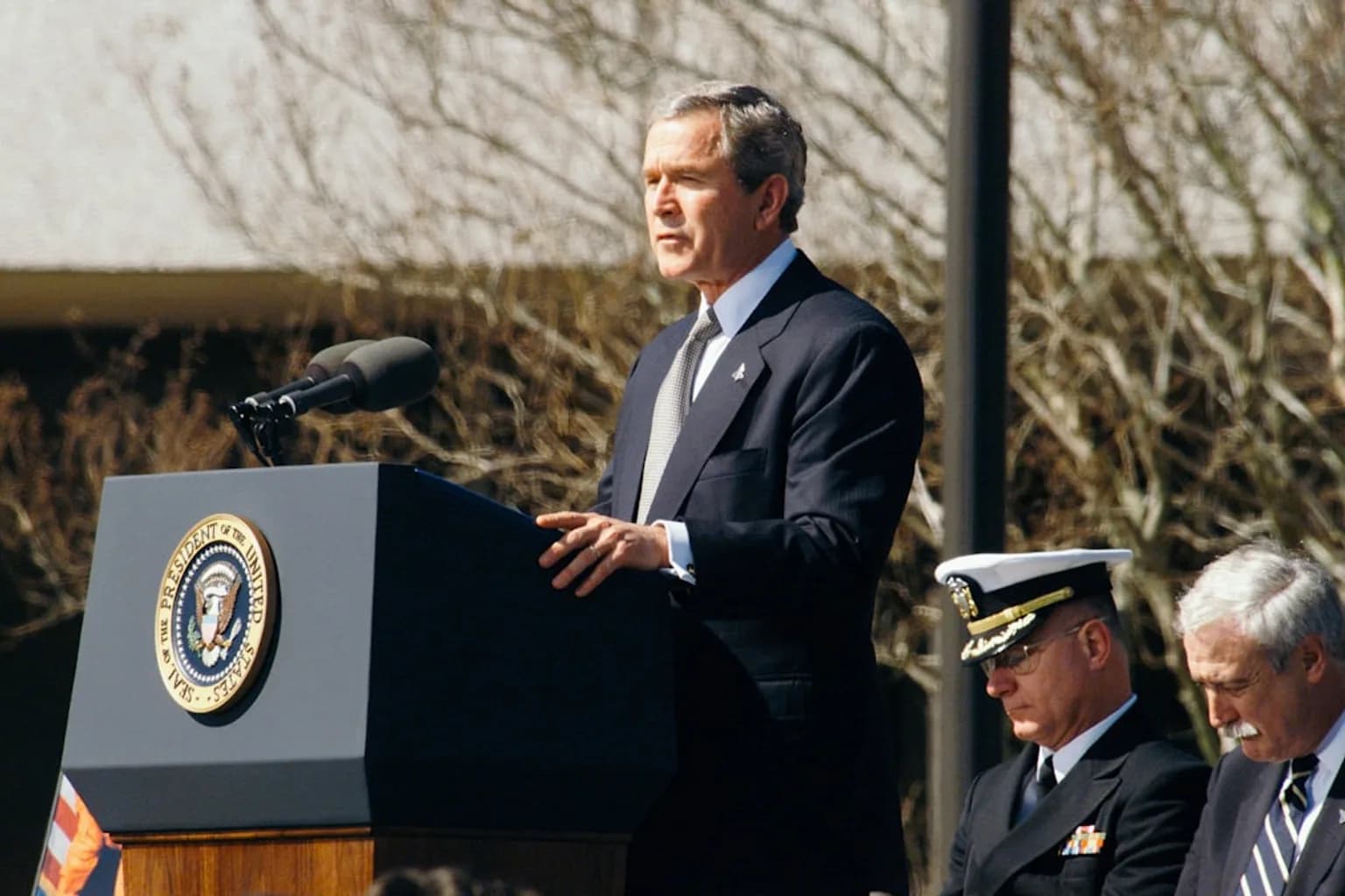 US Air Force Secretary Troy Meink speaking at a defence conference