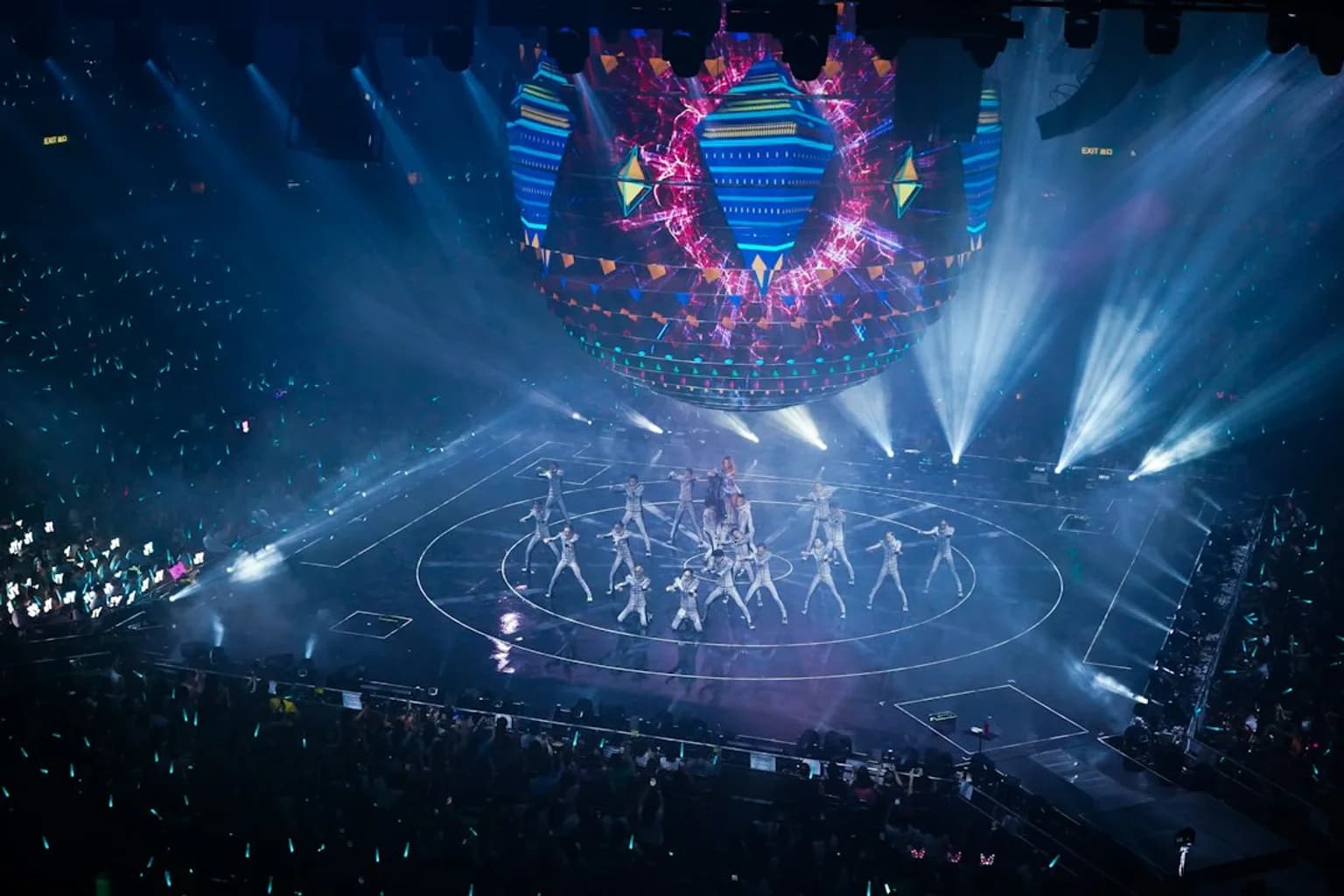 The Eurovision Song Contest logo at a host venue stage